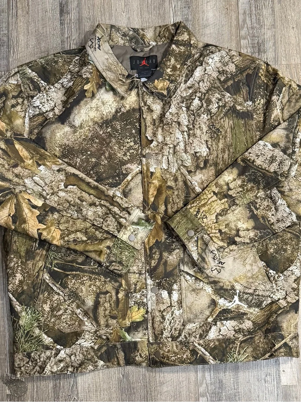 XL-tall Jordan Men's Camouflage Field Jacket -‎ Brown/Green